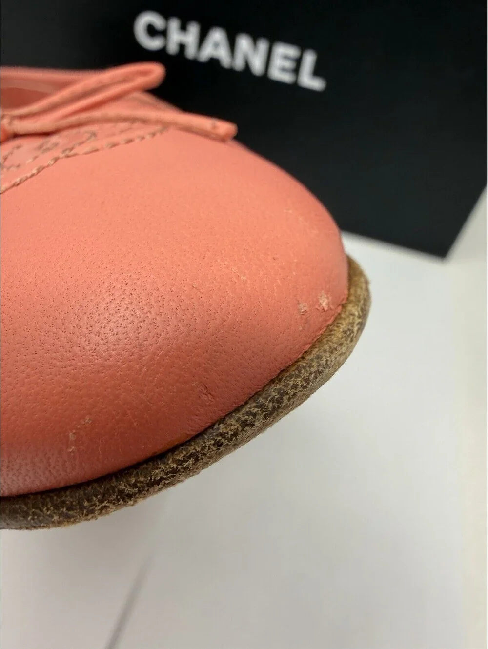 Chanel  Coral Ballet Flats 39